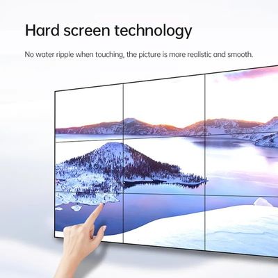 55 بوصة LCD الجدار التقاطع مع الشاشة اللمسية الأشعة تحت الحمراء و 500cd / m2 السطوع للكشف الجدار الفيديو التجاري