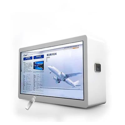 صندوق لافتات رقمية بشاشة LCD شفافة ذكية مقاس 43 بوصة بدقة 1920*1080 وسطوع 450 شمعة/متر مربع