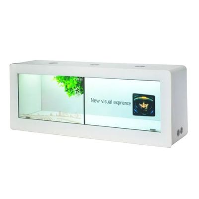 55 بوصة شاشة LCD شفافة مع لمسة سعة و 1x2 الجدار التوصيل شاشة عرض LCD