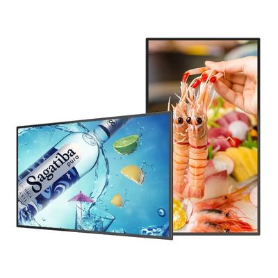 شاشة إعلانات LCD 50 بوصة مع دقة 4K وحافة ضيقة للغاية للإشارات الرقمية