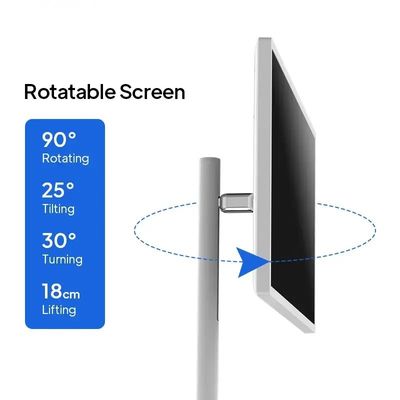 نظام التشغيل Android Smart Digital Kiosk الشاشة اللمسية اللاسلكية المحمولة المدمجة في البطارية 32 بوصة