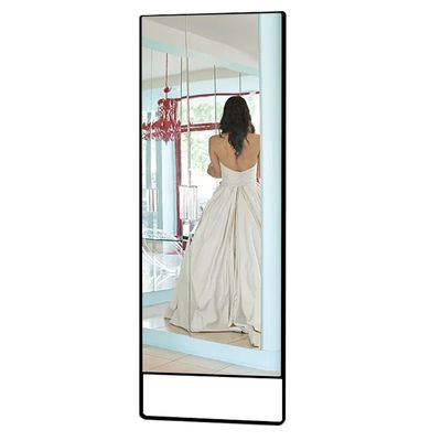 مرآة لياقة بدنية ذكية مقاس 43 بوصة مع نظام Android 7.1 RK3288 وشاشة عرض إعلانية LCD بسطوع مخصص