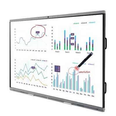شاشة LCD متعددة الوسائط الرقمية التفاعلية لللوح الأبيض 85 بوصة لغرفة الاجتماعات