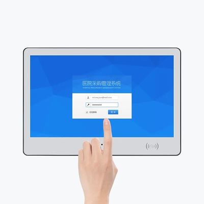 شاشة لمسة على الحائط 24 بوصة كيوسك الخدمة الذاتية ROHS مع قارئ بطاقة IC