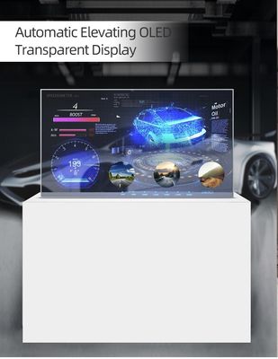 شاشة عرض رقمية شفافة OLED تعمل باللمس مقاس 55 بوصة بدقة 1920*1080 وشاشة لمس سعوية