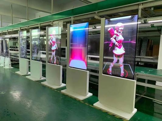 OLED 55 بوصة شاشة لمسة شفافة شاشة عرض الأرضية الوقوف كل شيء في شاشة واحدة