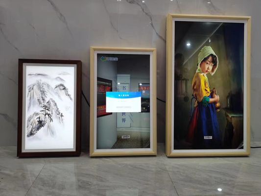 55 بوصة شاشة LCD الإعلانية مع 450cd / m2 الوضوح ونسبة التباين 3000: 1 للإشارات الرقمية التجارية