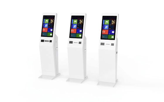 نظام خدمة ذاتية POS مع خيارات دفع متعددة ماسح الباركود وأضواء LED كيوسك الشاشة اللمسية