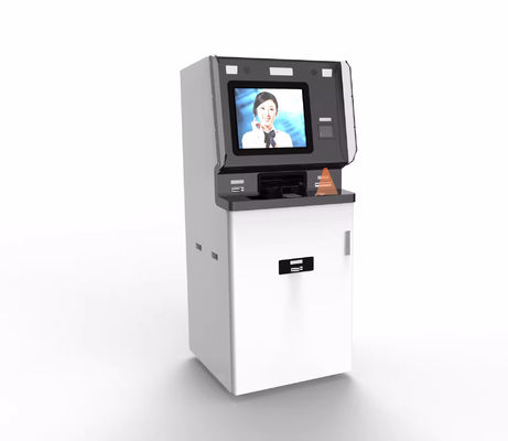 كشك تسجيل وصول ذاتي مخصص مع كاميرا التعرف على الوجه وموزع بطاقات وإضاءة LED