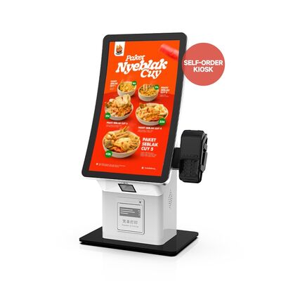 كيوسك التحقق الذاتي مع لمسة سعة 10 نقاط ، شاشة LCD بدقة 1920X1080 و CMS قائم على السحابة للخدمة الذاتية التفاعلية