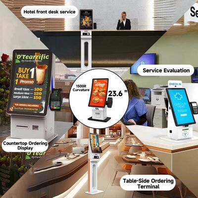 كيوسك التحقق الذاتي مع لمسة سعة 10 نقاط ، شاشة LCD بدقة 1920X1080 و CMS قائم على السحابة للخدمة الذاتية التفاعلية