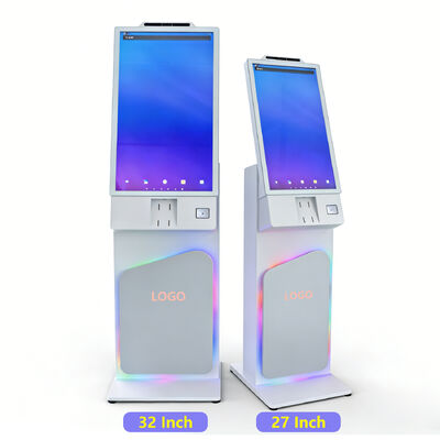 27/32 بوصة أرضية واقفة الشاشة اللمسية كيوسك الخدمة الذاتية مع 1920X1080 دقة للطلب الذاتي والاستخدام التفاعلي