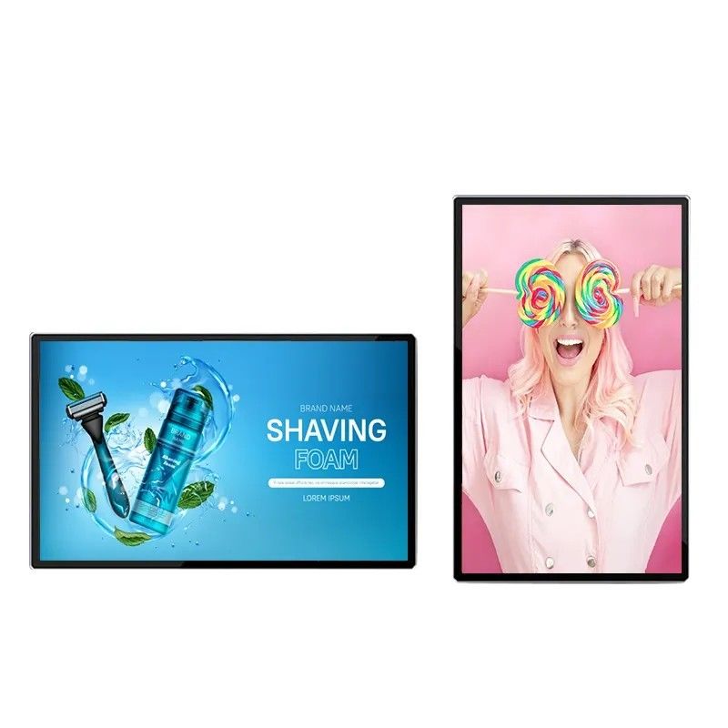 شاشة إعلانات LCD 50 بوصة مع دقة 4K وحافة ضيقة للغاية للإشارات الرقمية