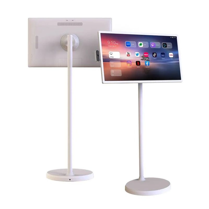 نظام التشغيل Android Smart Digital Kiosk الشاشة اللمسية اللاسلكية المحمولة المدمجة في البطارية 32 بوصة