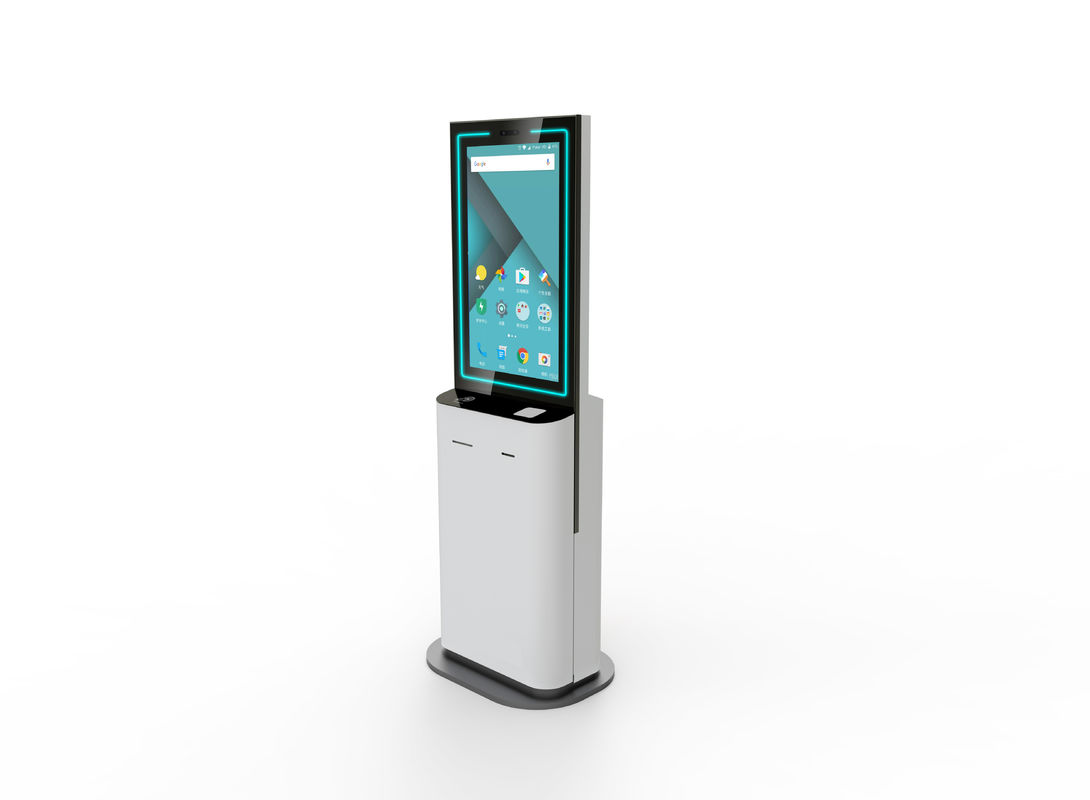 كيوسك الطلب الذاتي بشاشة LCD 22 بوصة مع التعرف على الوجه والماسح الضوئي 1D/2D المدمج للمطاعم