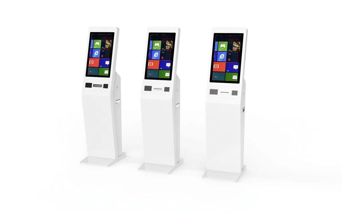 نظام خدمة ذاتية POS مع خيارات دفع متعددة ماسح الباركود وأضواء LED كيوسك الشاشة اللمسية